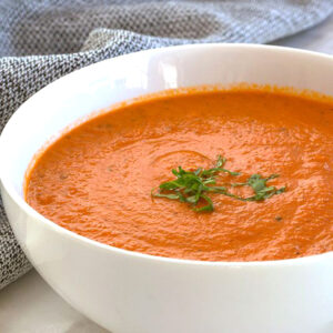 Roasted tomato basil soup