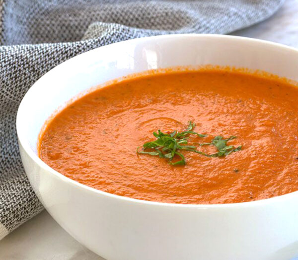 Roasted tomato basil soup